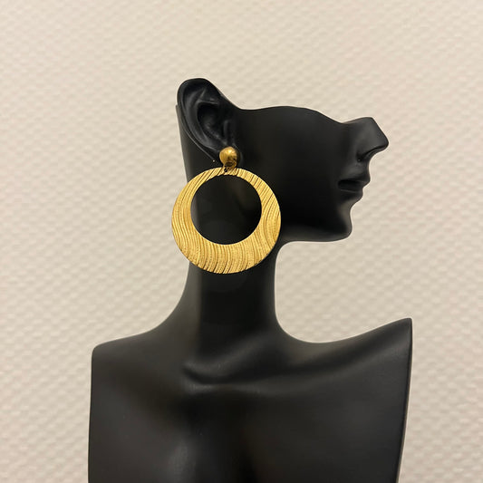 Boucles d'oreilles cercles torsadés