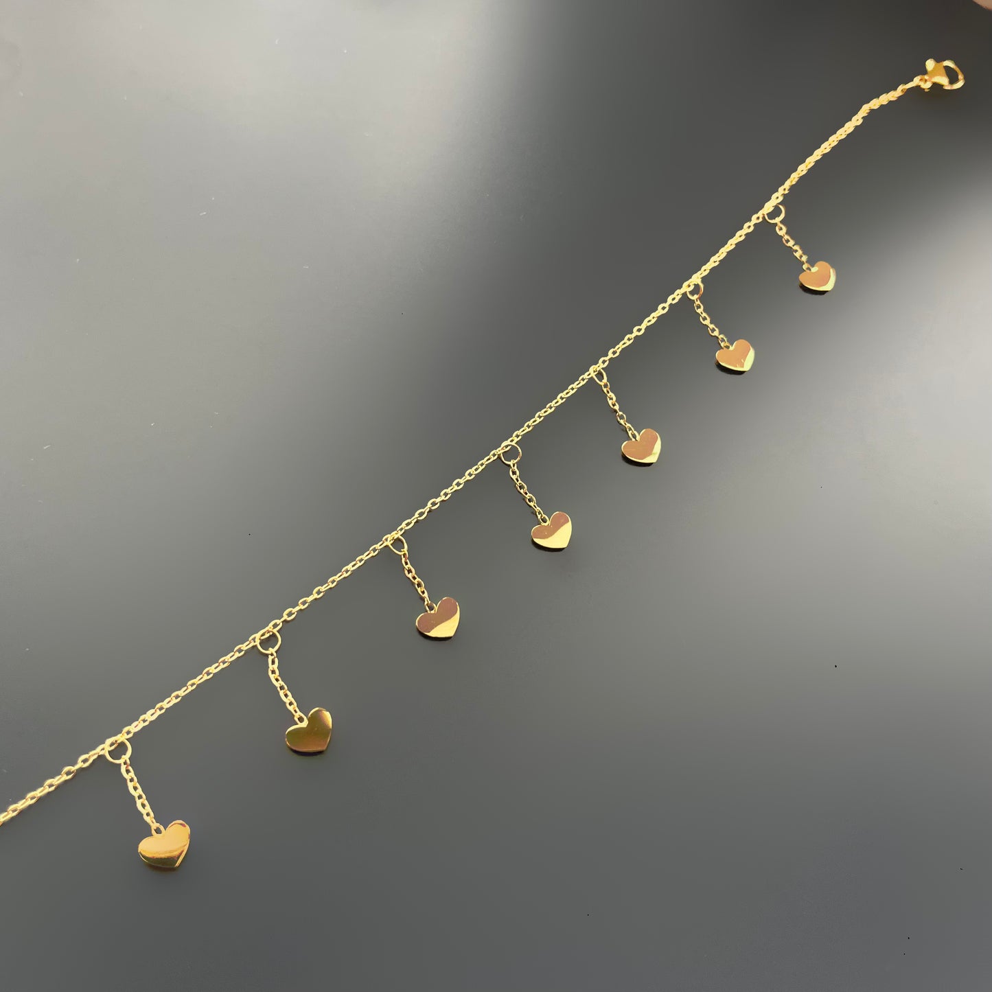 Chevillère coeurs pendants