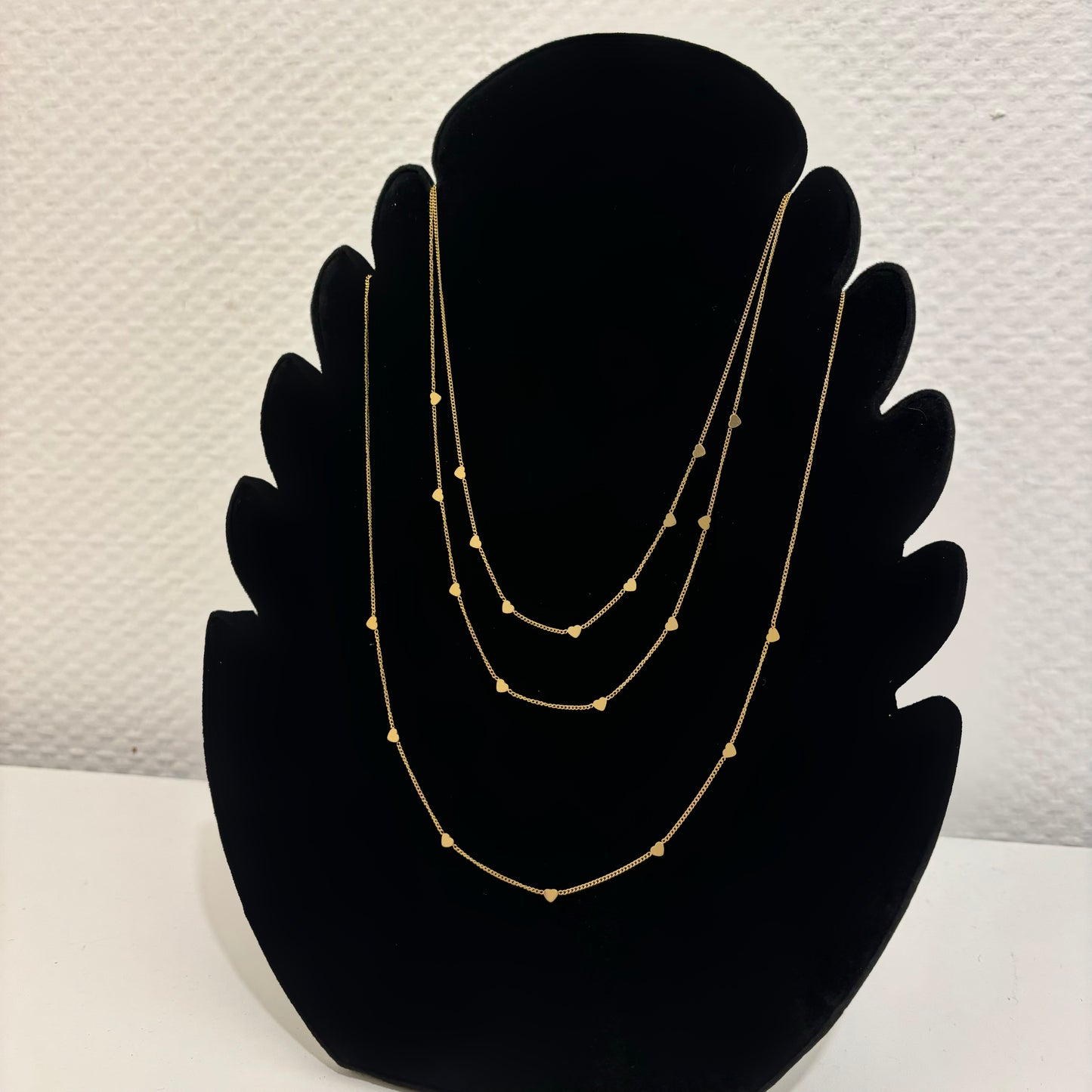 Collier triple rang coeurs