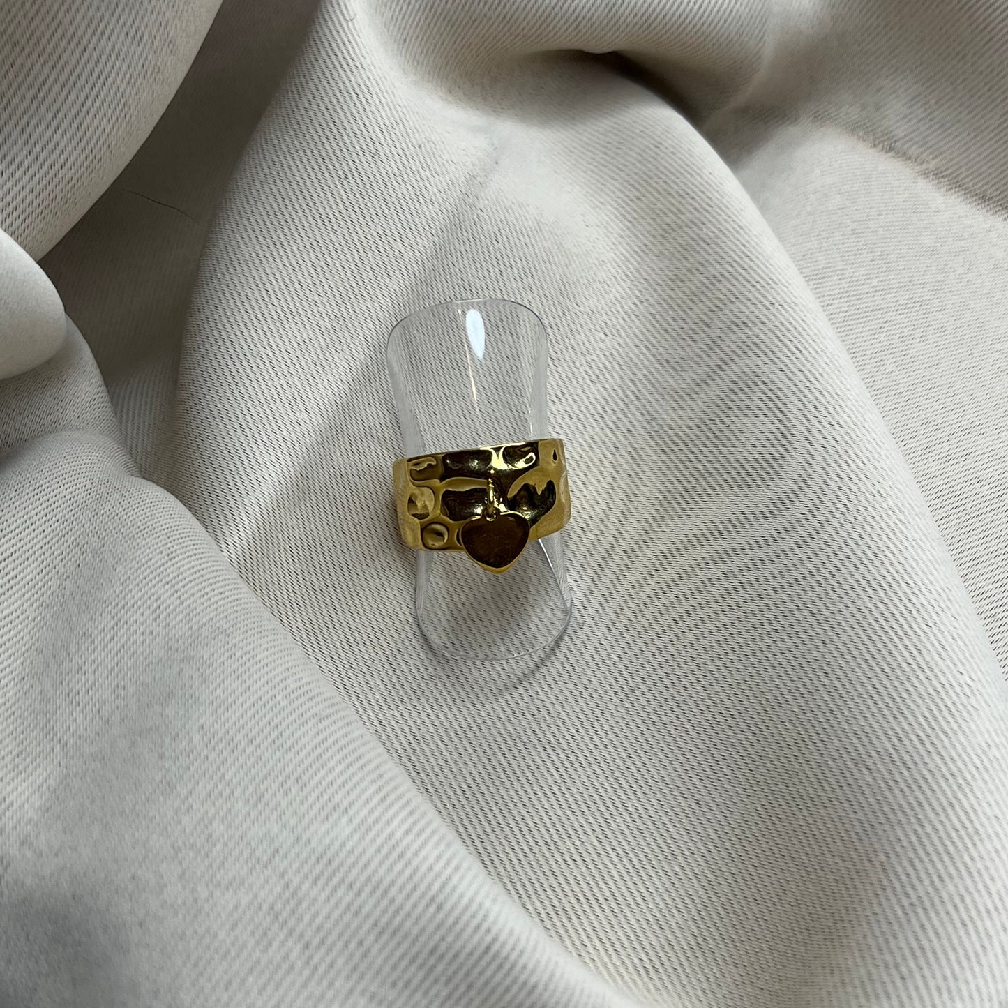 Bague avec pendentif coeur