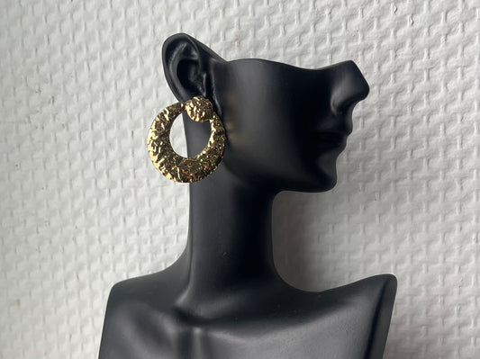 Boucles d'oreilles martelées