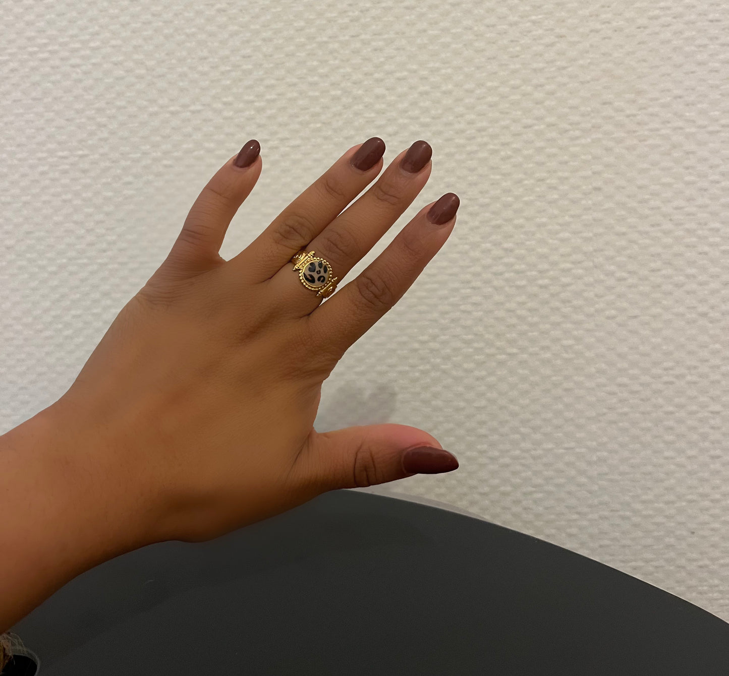 Bague imprimé léopard