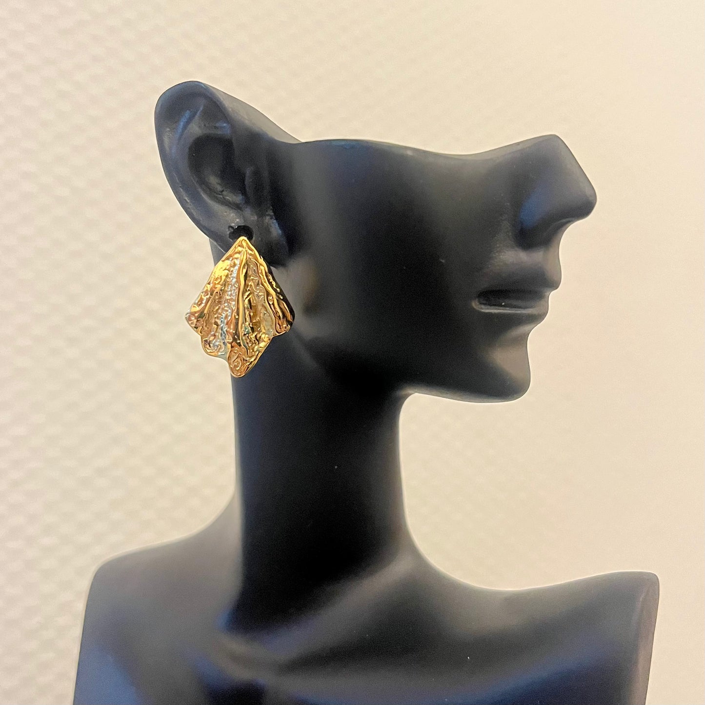 Boucles d'oreilles losanges martelés