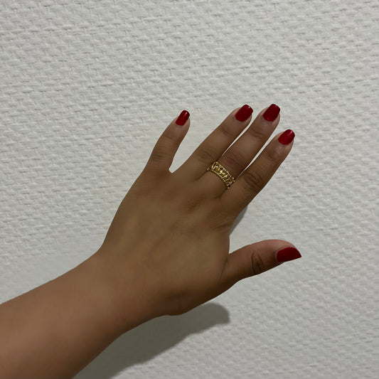 Bague double rangs