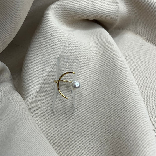 Bague ouverte avec perle