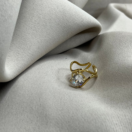 Bague asymétrique diamant