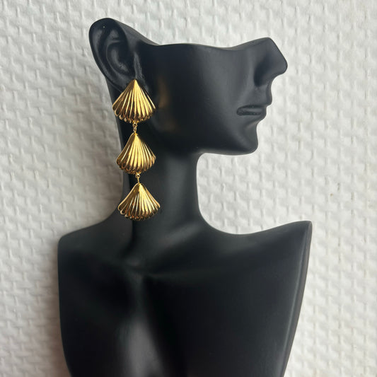 Boucles d'oreilles pendantes coquillages